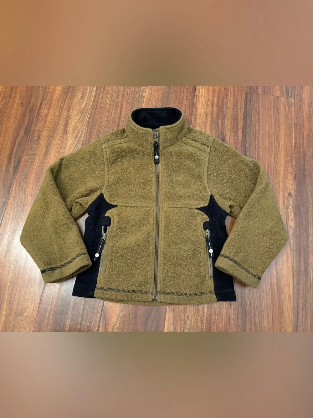 REI Greenish Brown Fleece Zip Up Jacket
